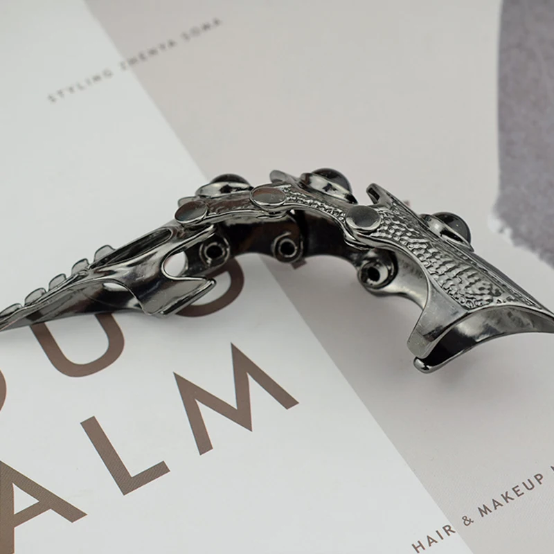 Dragon Skull Finger Long Rings Vintage Punk Rock Animal Skull Finger Long Rings image 3