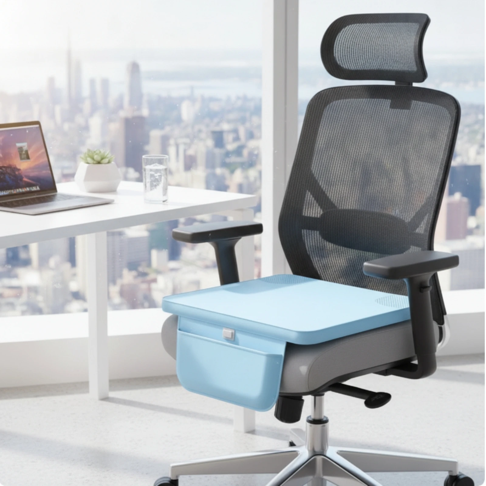 Cooling Seat Cushion Slim Cooling Chair Pad Car Seat Cushion Comfortable Supportive for Office Workers, Travel