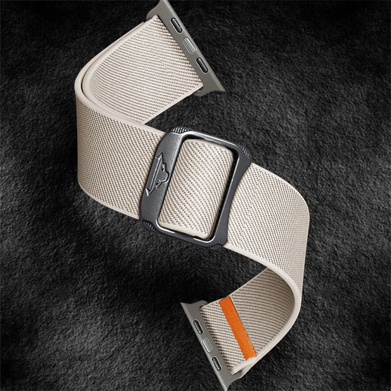 Nylon Strap for Apple Watch 10 46mm 42mm Ultra 2 49mm Breathable Replacement Wristband for IWatch 9 8 7 6 5 4 3SE 45mm 41mm 44mm