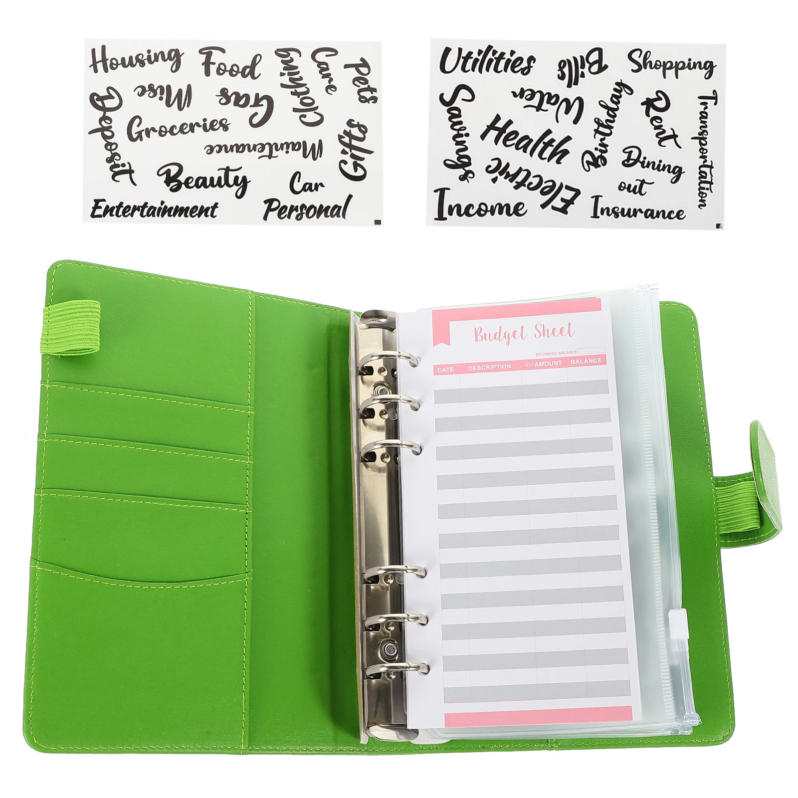 Budget Book Cash Binder Versatile PVC Planner Journal Account Work Ledger Sheets Notebook Envelopes Office Travel Use Storage