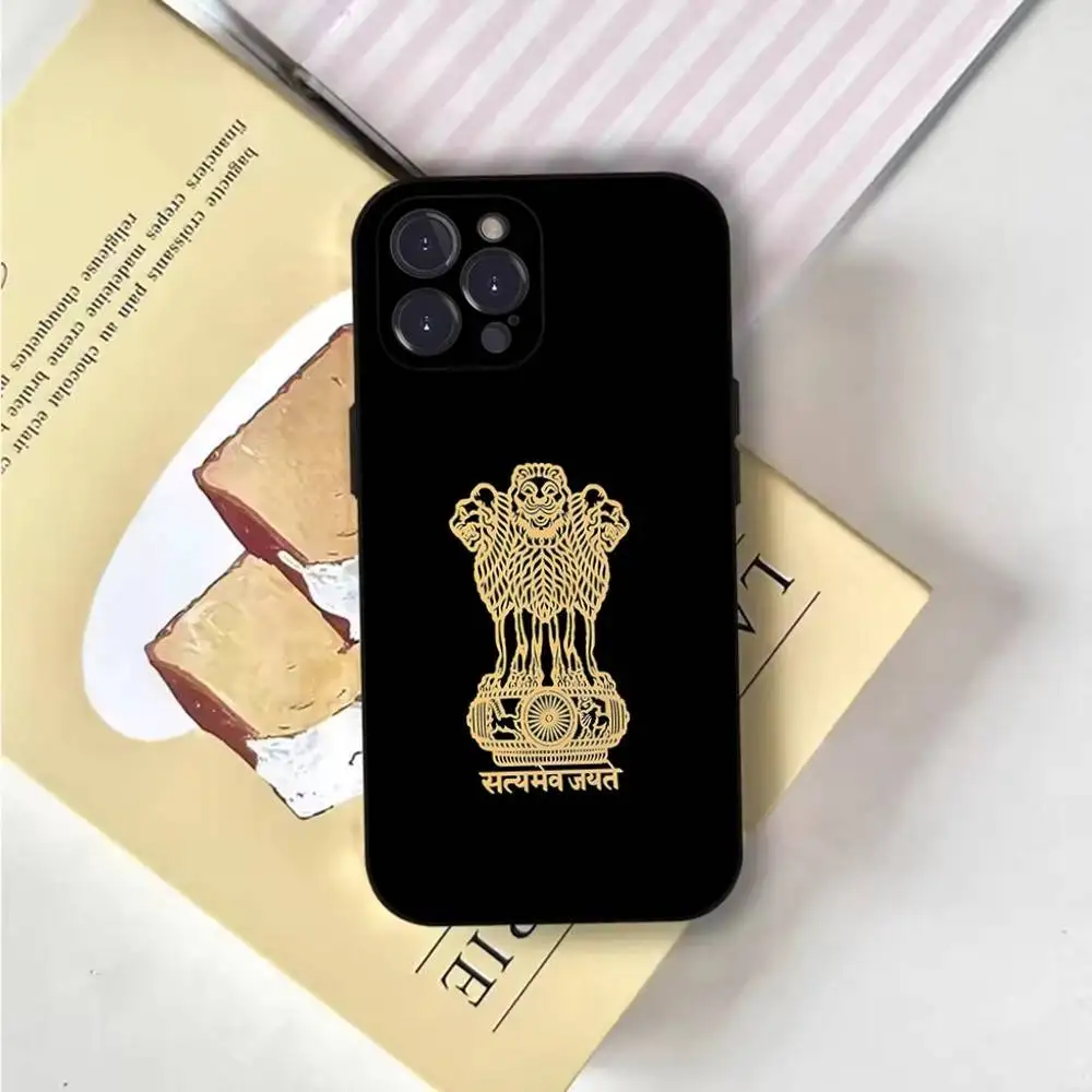 حافظة هاتف بخريطة البنجاب لهاتف آيفون 17,16,15,14,13,12,Pro,Max,Plus,E,SE4,Air,غطاء ناعم أسود صغير