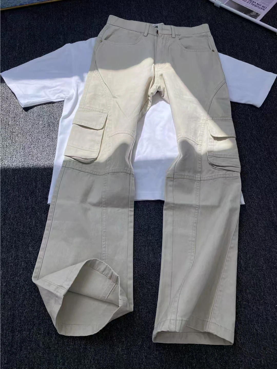 

Робочие брюки цвета хаки, мужские брюки для скалолазания на открытом воздухе, Cleanfit, американские уличные брюки-клеш, свободный крой, молодежная энергия