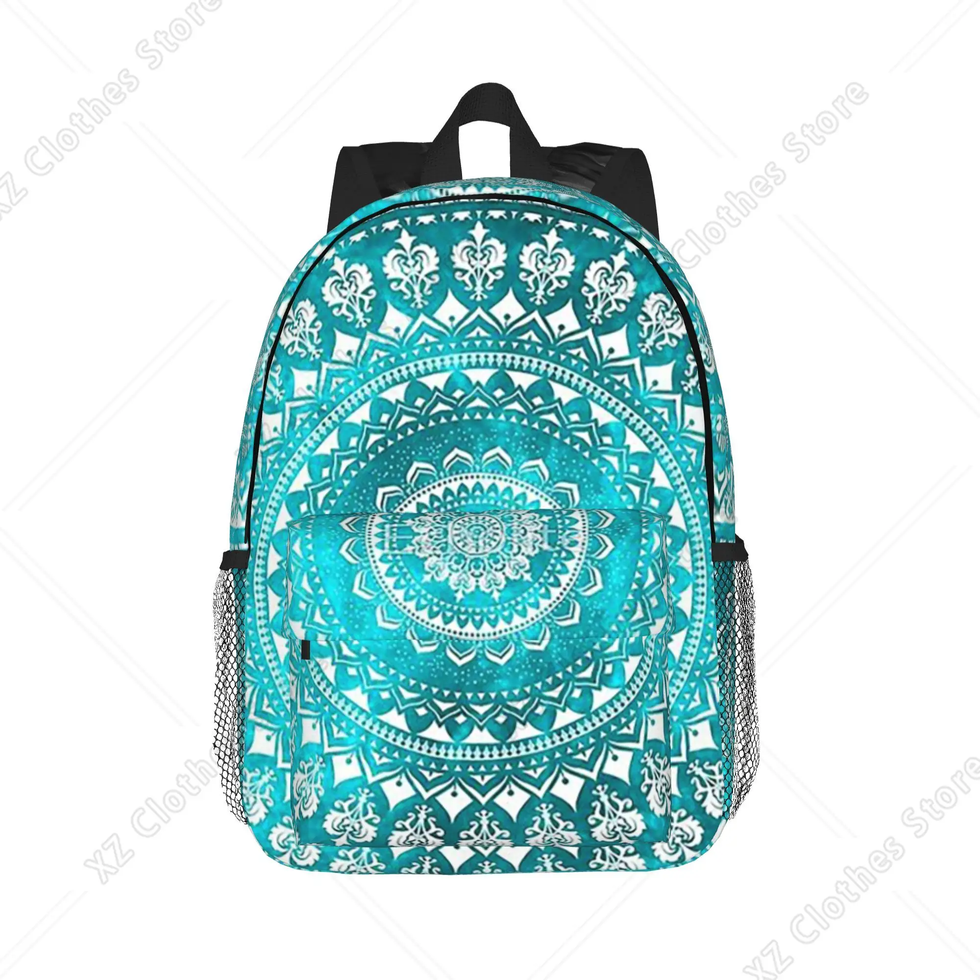 Mandala Turquoise Backpack Hot Sale Daypack Large Capacity Boys Girls BookBag Shoulder Bags for Men Women School Bag