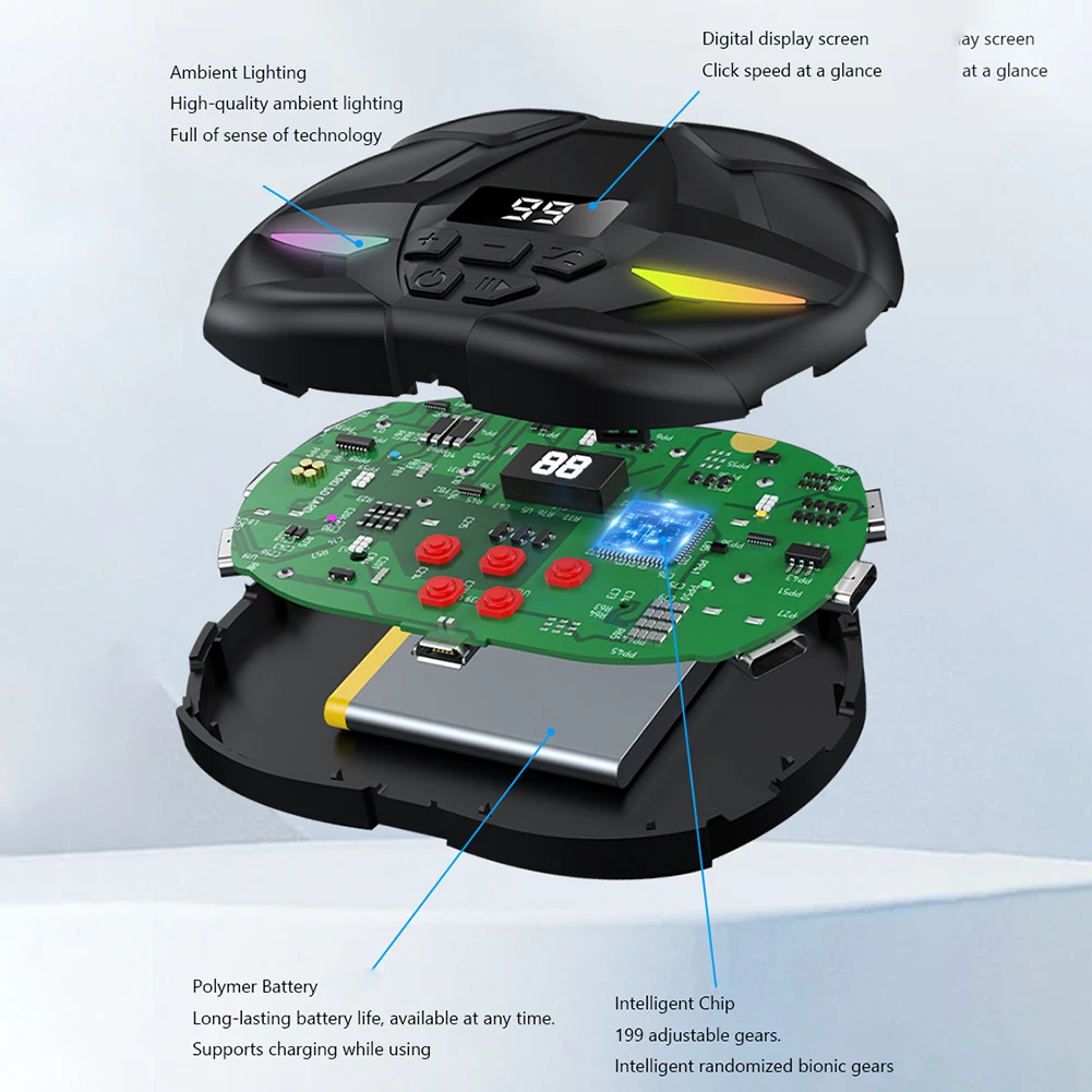 

Автоматический кликер для экрана мобильного телефона, регулируемый бесшумный кликер, симулятор нажатий пальцем для игр, прямых трансляций, заданий с наградами и акций.