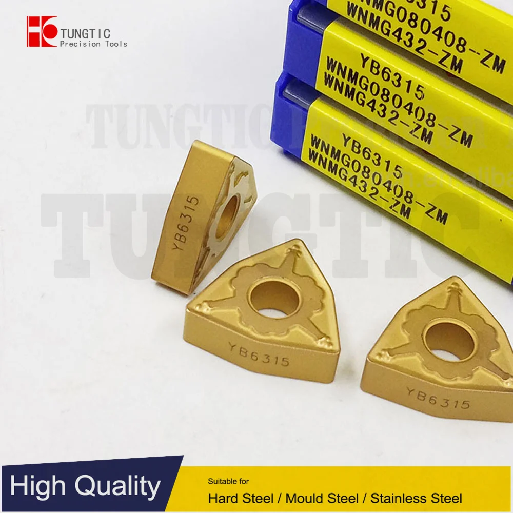

WNMG 080408-ZM YB6315 WNMG080408-ZM WNMG432-AM Turning Inserts Carbide Cutter Lathe Tools For Cast Iron