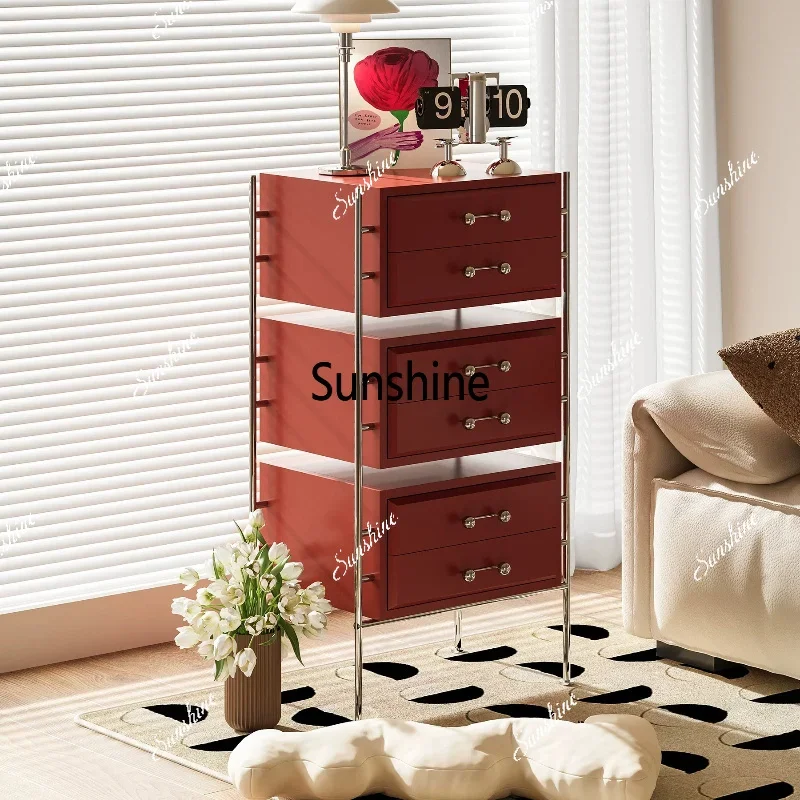 Simple metal exquisite wall side cabinet storage cabinet modern solid wood cabinetTJ