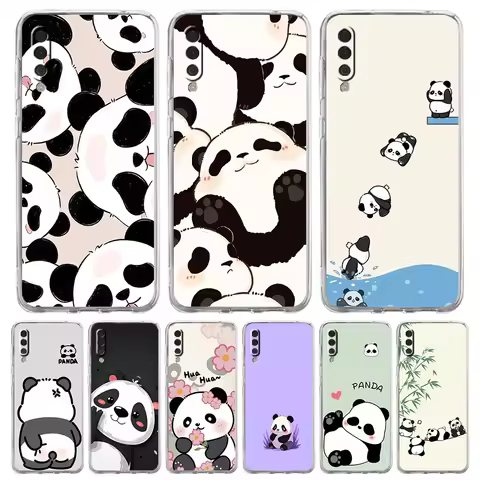 Phone Case For Samsung A56 A36 A26 A16 A14 A12 A22 A32 5G A34 A42 A52 A54 A50 A70 A72 A40 A20E A20S A04S A06 Cover Cartoon panda