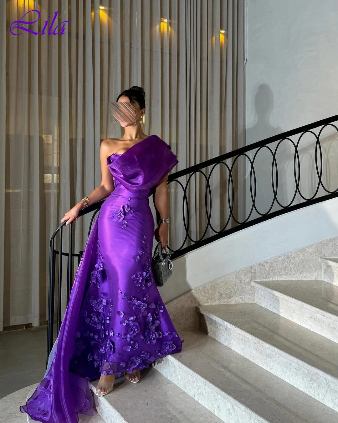 

Customized Mermaid One Shoulder Elegant Shawl Evening Dress Modern Delicate Bespoke Occasion Gowns Fashion Formal Prom Dress