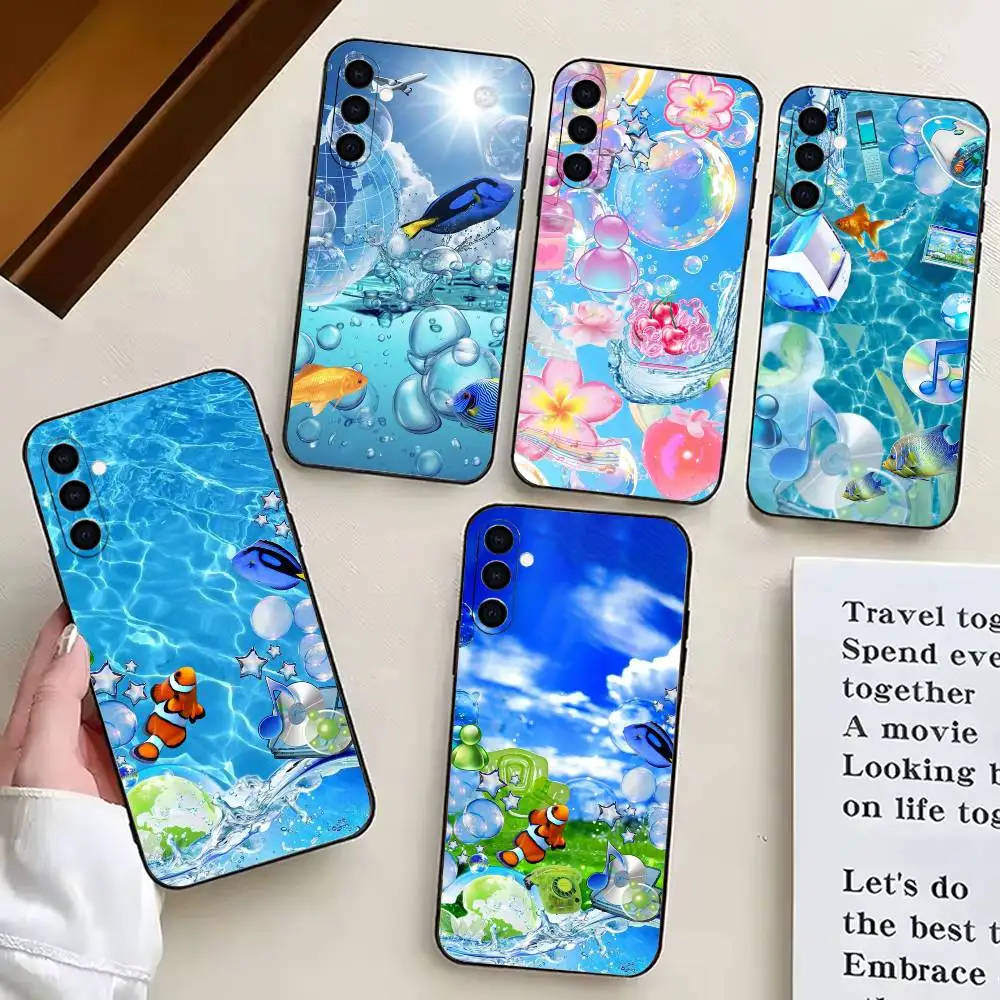 

F-Frutiger A-Aero A-Aqua N-Nostalgia Phone Case For Samsung Galaxy A73,A72,A71,A70,A53,A52,A51,Soft Silicone Black Cover