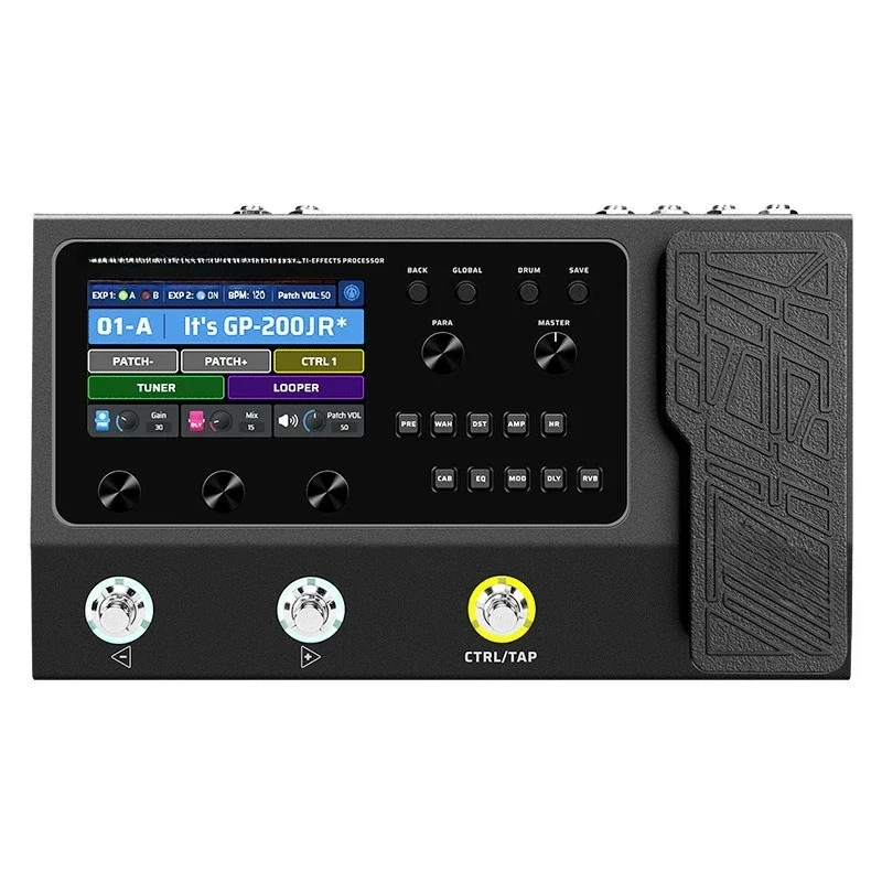 Electric guitar comprehensive effect device, acoustic guitar bass phrase loop drum machine sound card