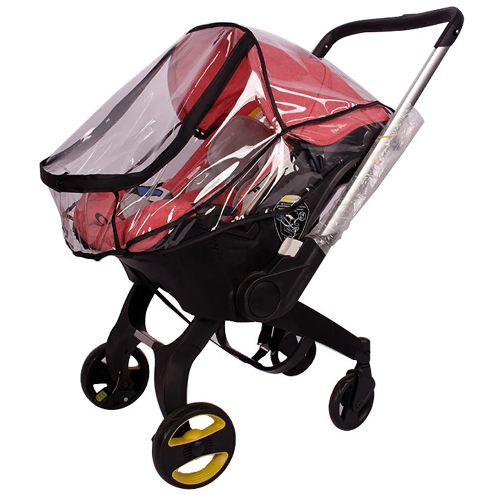 Rain Cover Thickened Transparent PVC HD Vision Stroller Raincoat for Doona Baby Stroller 4 In 1 Baby Travel Accessories