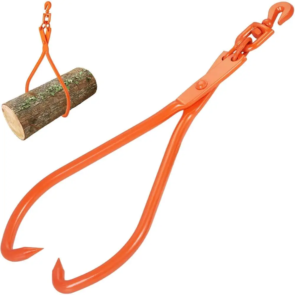 

Heavy Duty 32 Inch Skidding Tongs Steel Lifting Tool 700kg Load Capacity for Dragging Handling Carrying Firewood