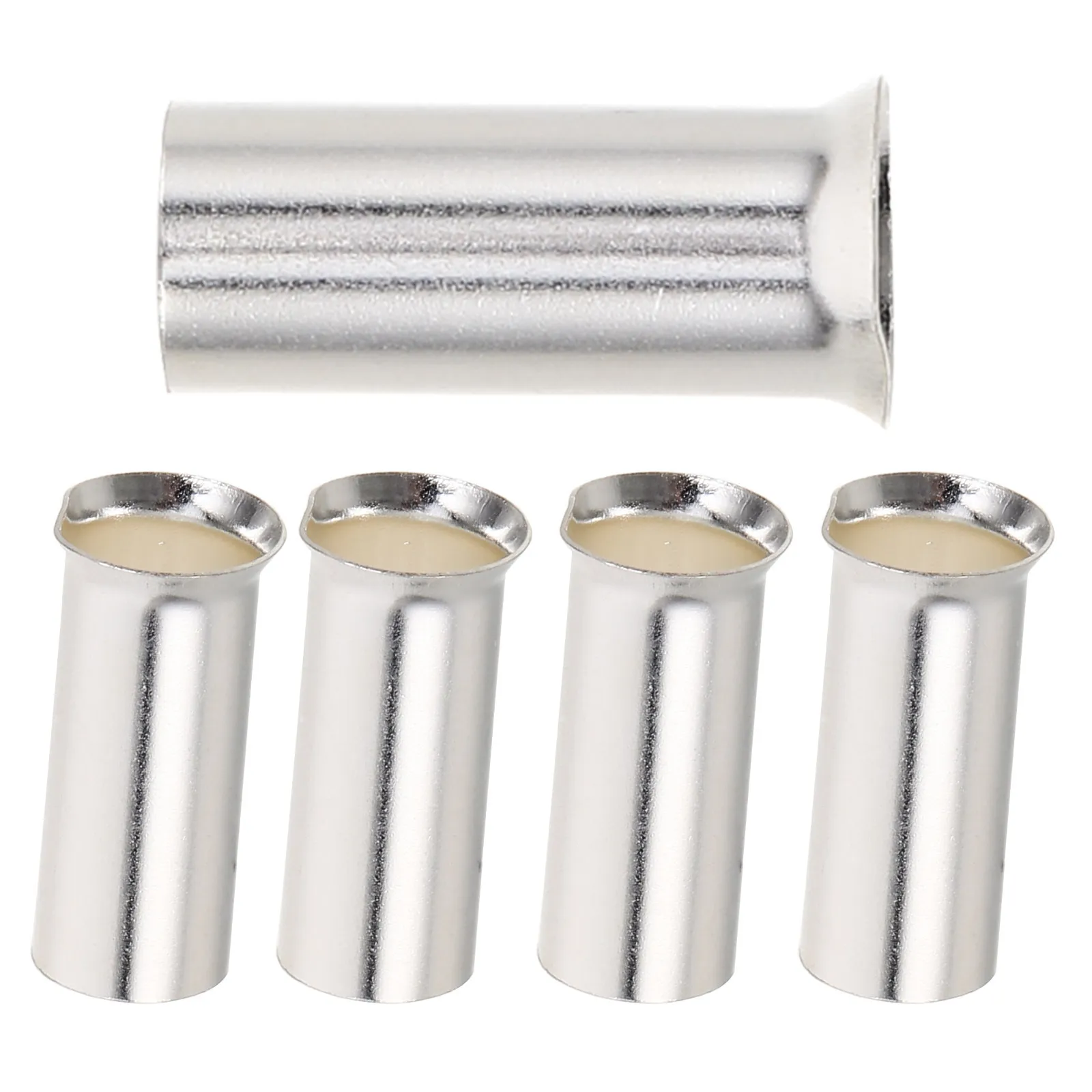 5Pcs High-Conductivity Pure Copper Crimp Connectors with Protective Sleeves for Vehicle Audio Wiring Enhanced Sound Stability