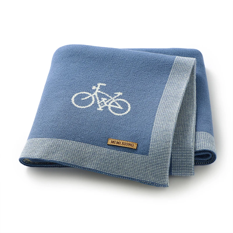 Newborn Baby Blankets Ultra-Soft Reversible Knit Infant Boys Girls Stroller Nursery Cradle Quilts 90*70cm Toddler Receiving Mats