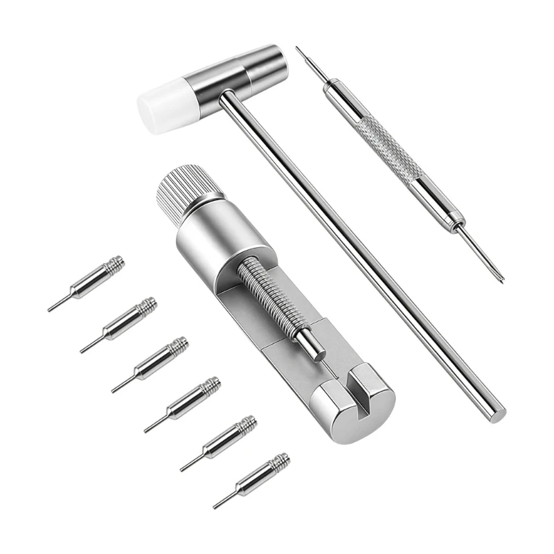 62KE Metal Watch Strap Link Pin Remover Tool Set for Watch Band Adjustment Repairing