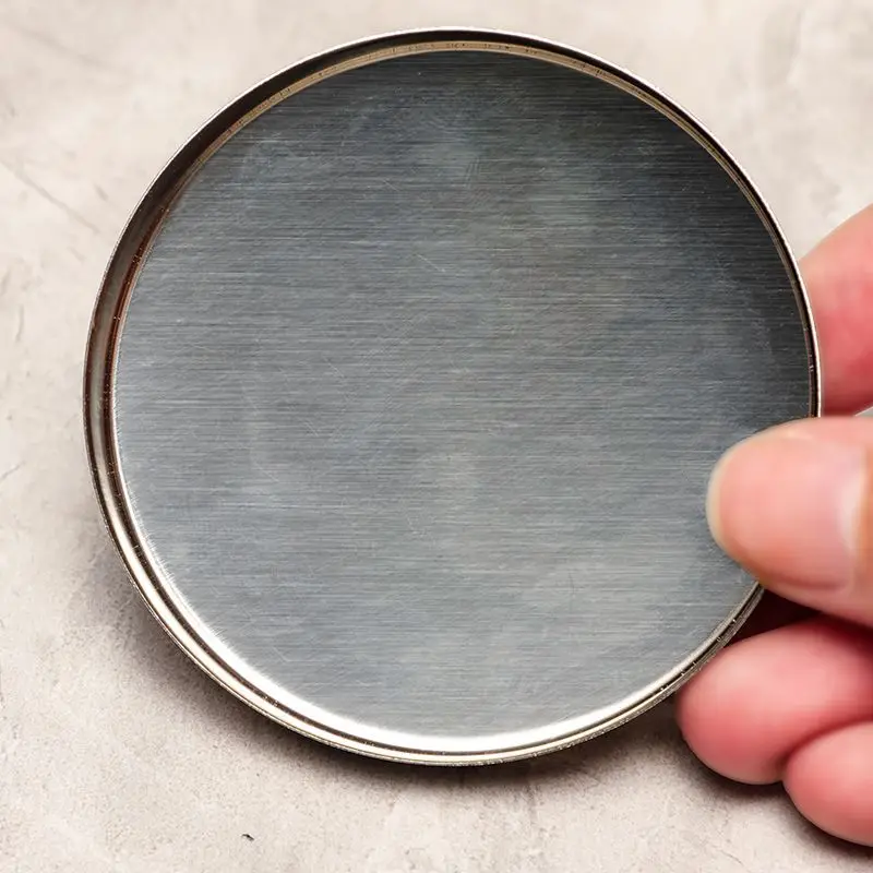 Stainless Steel Round Candle Tray Metal Cover Flat Base Dish Scented Wax Holder DIY Candle Making Accessories Wholesale