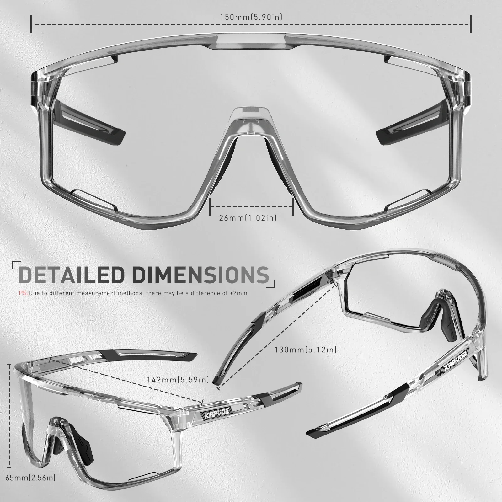 Kapvoe الملونة النظارات الشمسية اللونية للرجال دورة نظارات امرأة الطريق دراجة دراجة نظارات نظارات شمسية نظارات الجبلية UV400