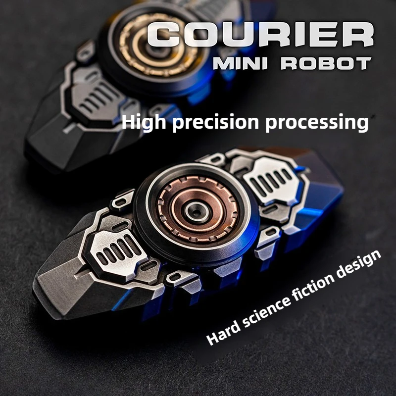 Manageiro robô série edc estrutura de abertura e fechamento mecânico metal ponta do dedo giroscópio descompressão brinquedo de mesa