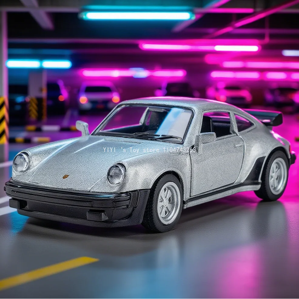 

1/36 Scale Porsche 911 Turbo Toy Car Model Alloy Diecast Retro Racing with Pull Back Scale Model Car Toy for Boy Gift Collection