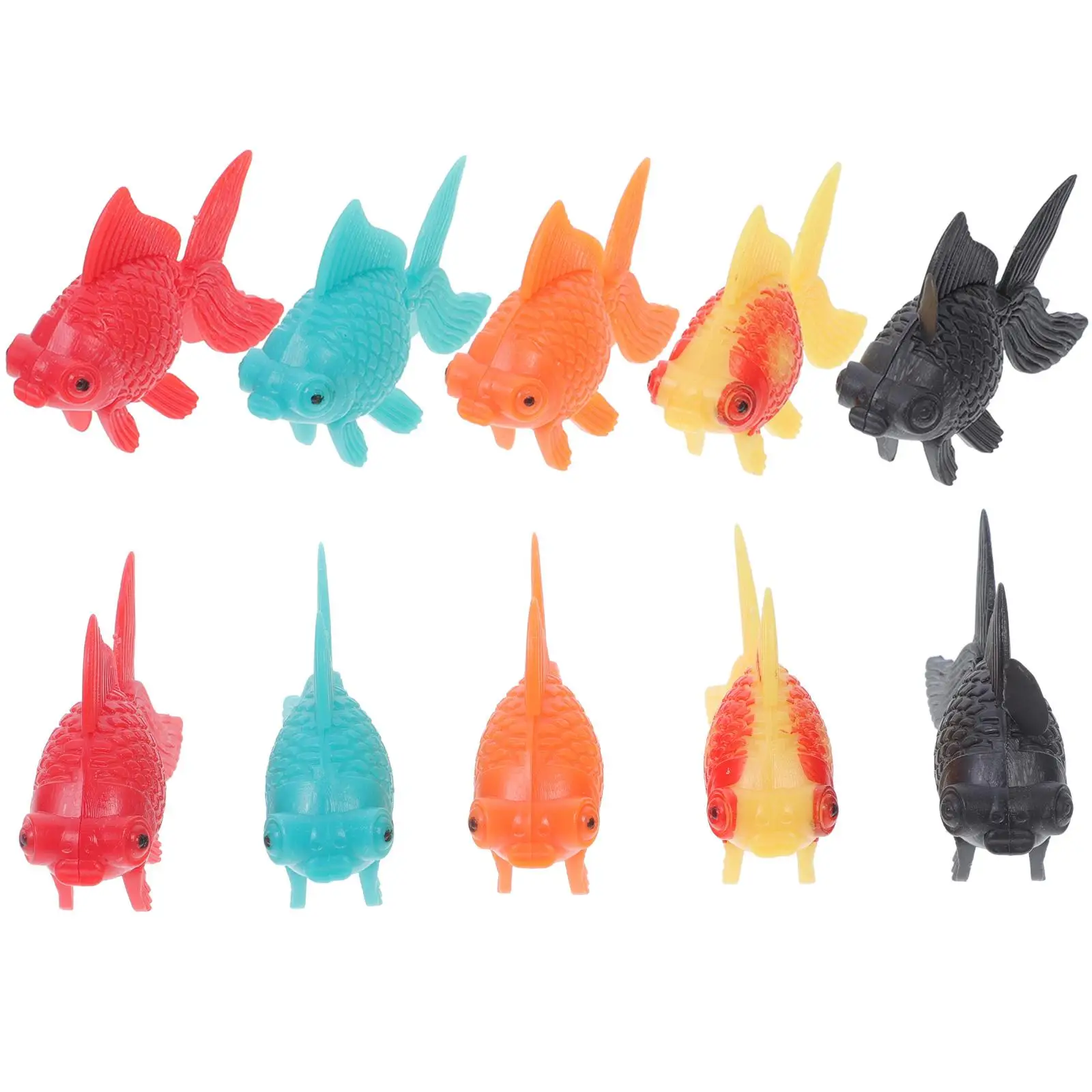 

10 Pcs Artificial Goldfish Mini Size Durable Plastic Decor Aquarium Fish Tank Landscape Prop Ornament Pet Supplies