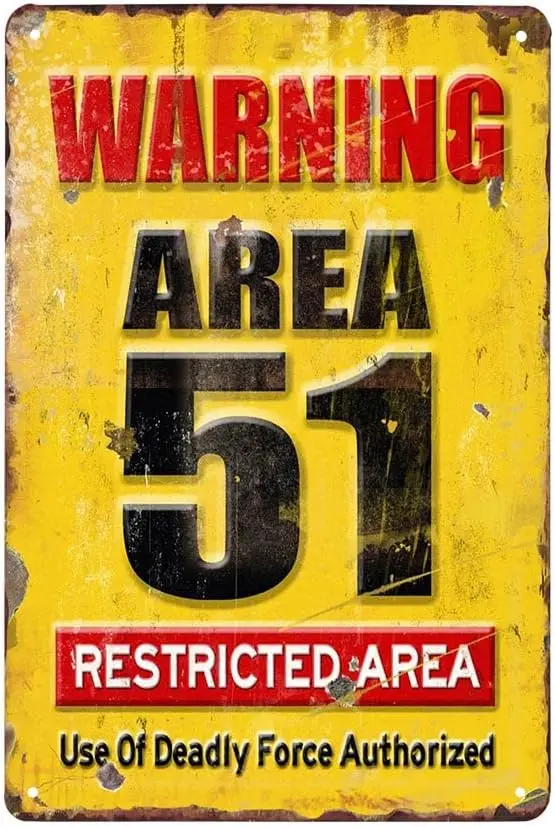 hohappyme Warning 51 No Trespassing Military Retro Vintage Metal Tin Sign Coffee Bar Wall Decor Home Signs Gift Size 12 X 8 Inch