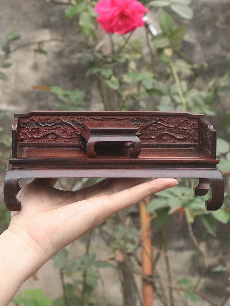 Furniture model miniature decoration handicraft classical wood carving Arhat bed