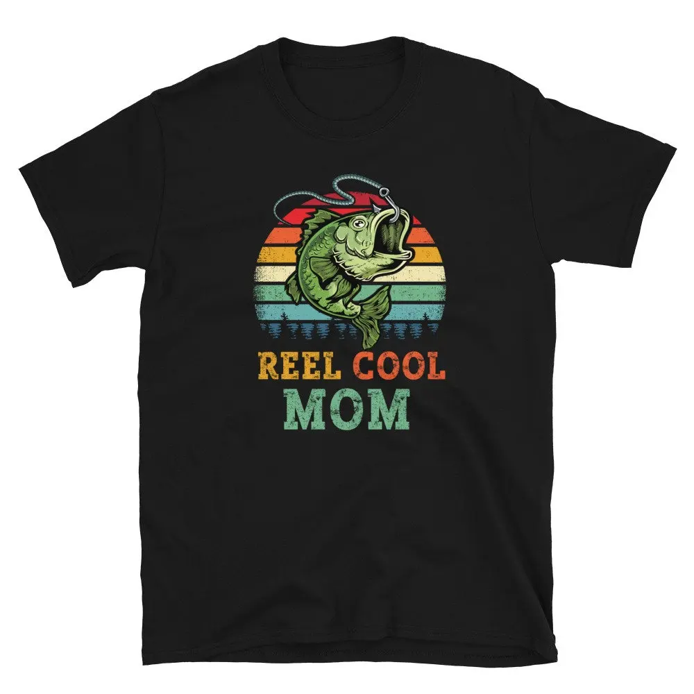 Reel Cool Mama T Shirt Fishing Mom Fisherwoman Fisherwomen For Bass Fish