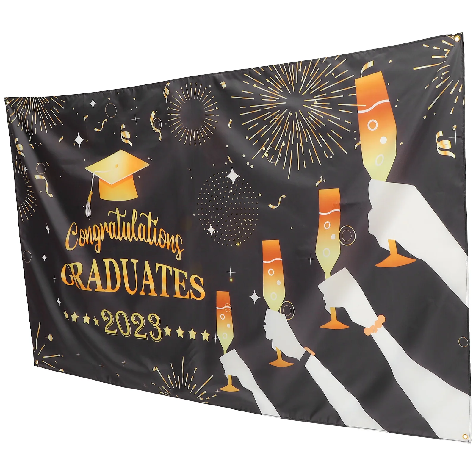 

Graduation Party Backdrop Banner Congrats Grad Decorative Background Cloth For Photo Studio Lightweight