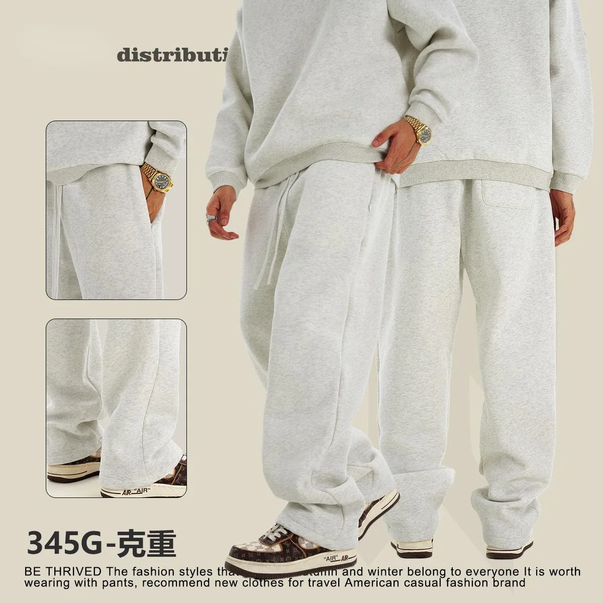 

Мужская одежда, осень-зима 202, молодежные свободные прямые спортивные штаны на флисовой подкладке с невидимой молнией, модные брендовые трикотажные штаны RTTK