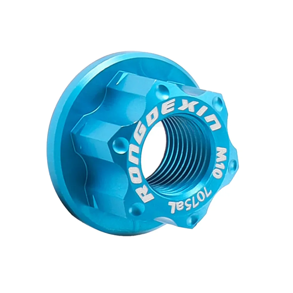 Bike Wheel Hub Nut Flange M10 With Rear Lock Screw Aluminum Bolt Providing Bicycle Wheel Stability And Secure Fit