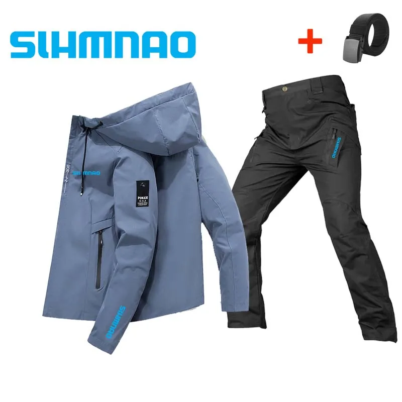 

Spring and Autumn New Outdoor Bicycle Hunting Hiking Mountaineering Sports Set Men's Windproof and UV Resistant Fishing Clothes