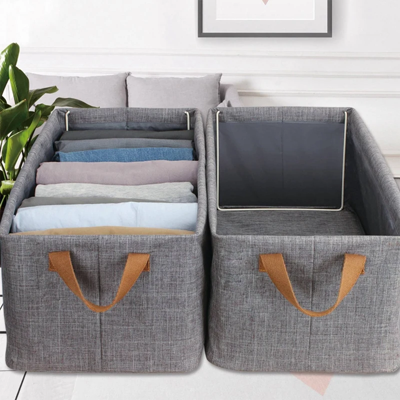 

2X Big Capacity Quilt Storage Bag Non-Woven Clothing Storage Box Organizer For Clothes Bedroom Closet Organizer Case