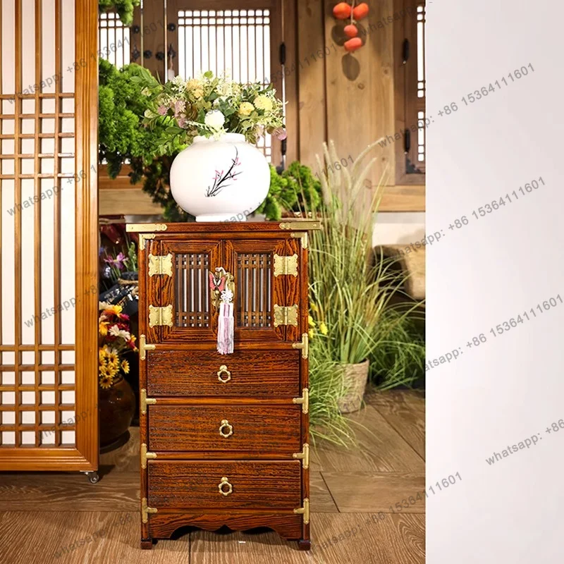Customizable Folk Characteristics Solid Wood Wutong Chest High-end B & B Hotel Catering Decoration Furniture