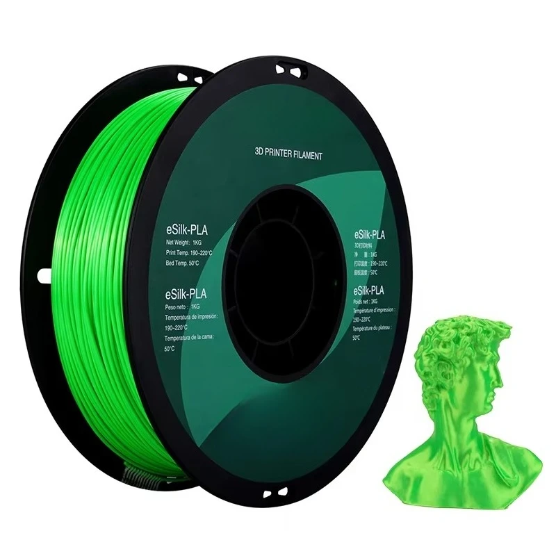 1.75mm Multi Color Silk Gloss PLA Filament 1kg Uniform Diameter Bubble-Free Material For Art Model & Ornament Printing