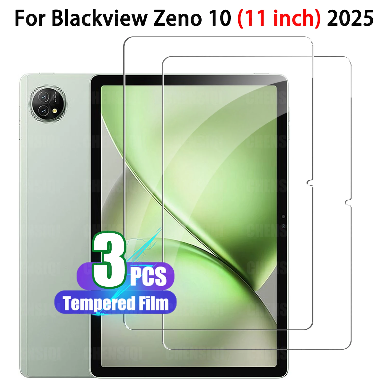 Screen Protector for Blackview Zeno 10 (11-inch) 2025 HD Clear 9H Hardness 2.5D Radian Edge Protective Film Tempered Glass