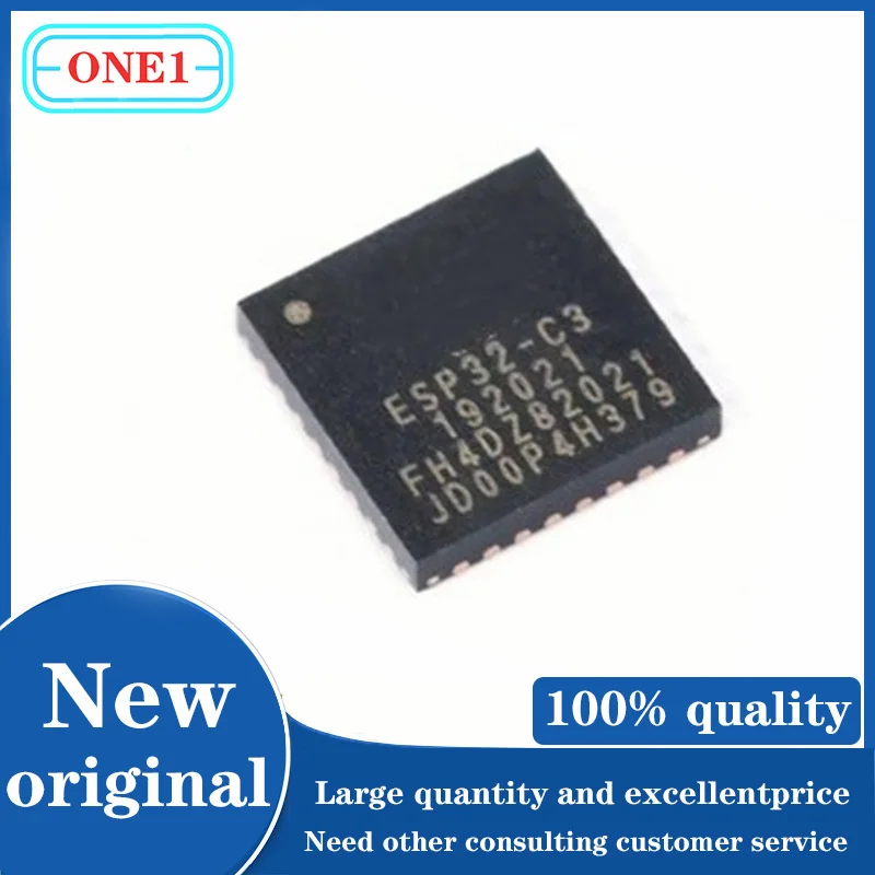 

10PCS/lot Chip New original ESP32-C3FH4 ESP32-C3 32-VFQFN SMD IC ESP32-C3FH4, SINGLE-CORE