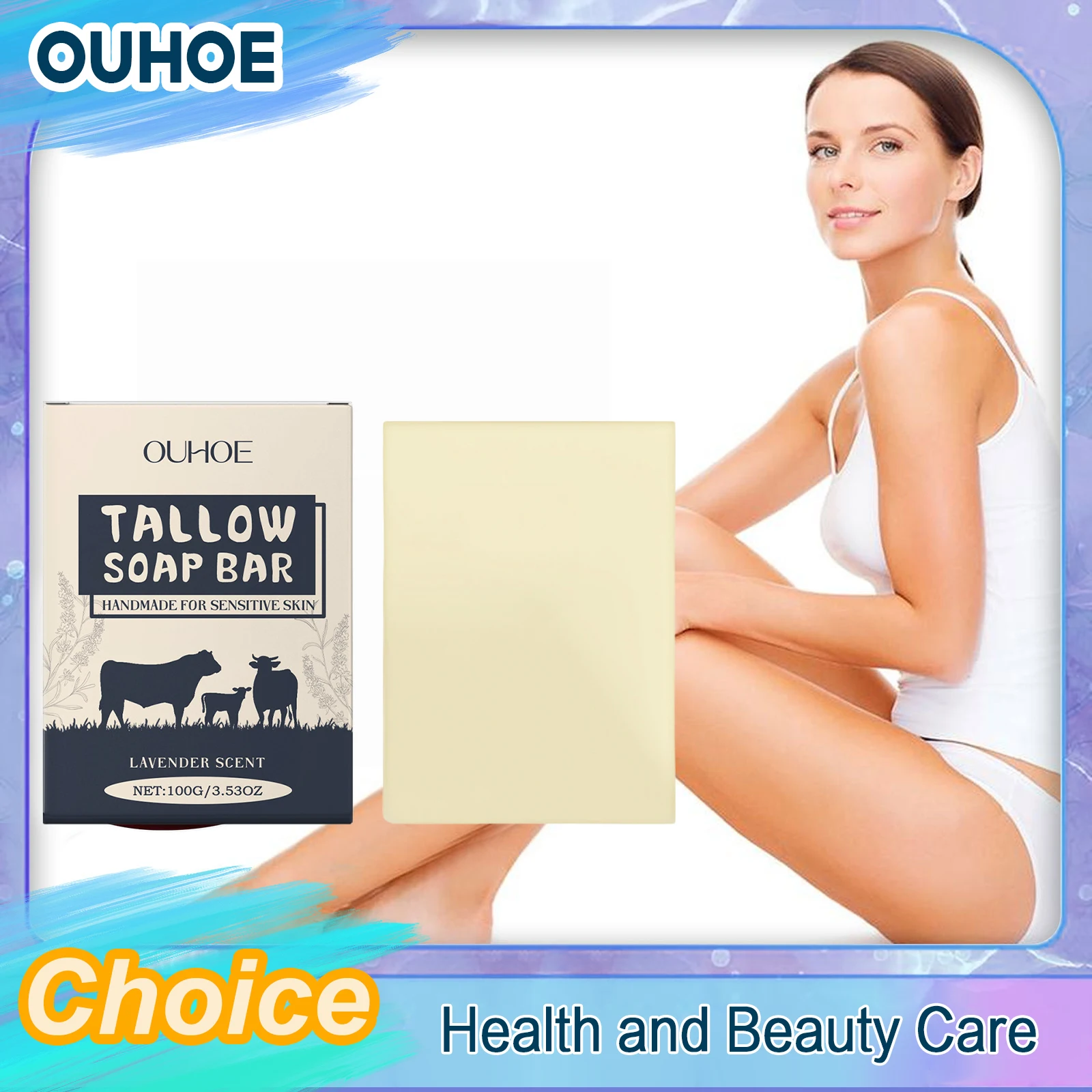 

Tallow Cleansing Soap Purifying Remove Impuritie Improve Dryness Fading Dark Spot Refresh Smoothing Hydrating Whitening Soap Bar