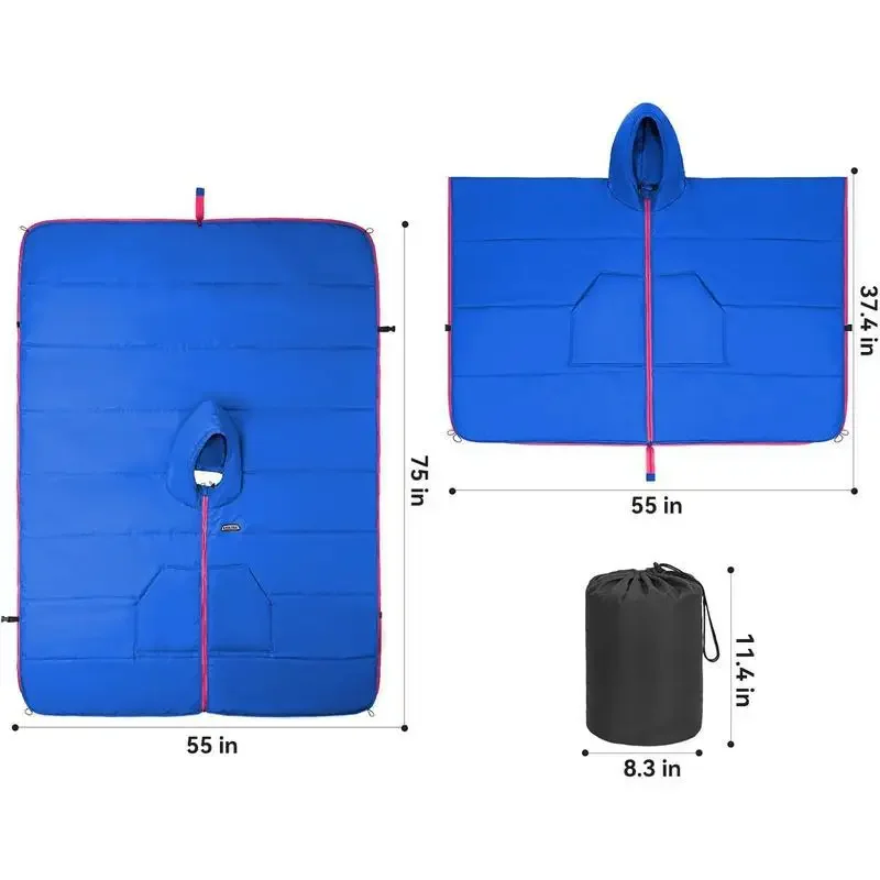 2025 new outdoor camping blankets, capes, wearable hooded blankets and blankets