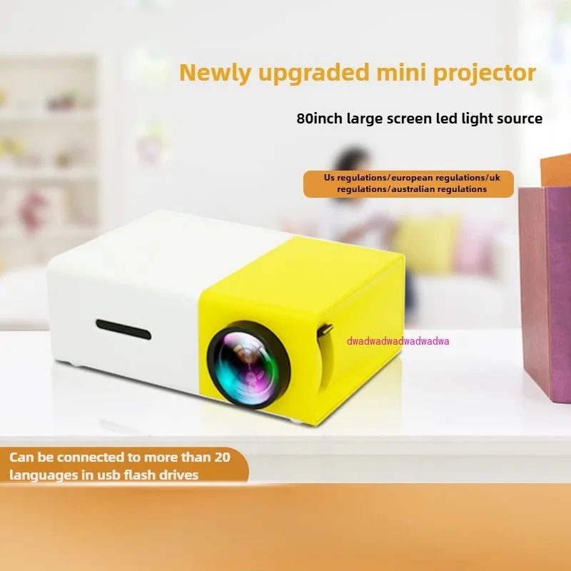 

Новый проектор YG300, мини-микроразвлекательный портативный домашний светодиодный мобильный телефон, проводной проектор с тем же экраном