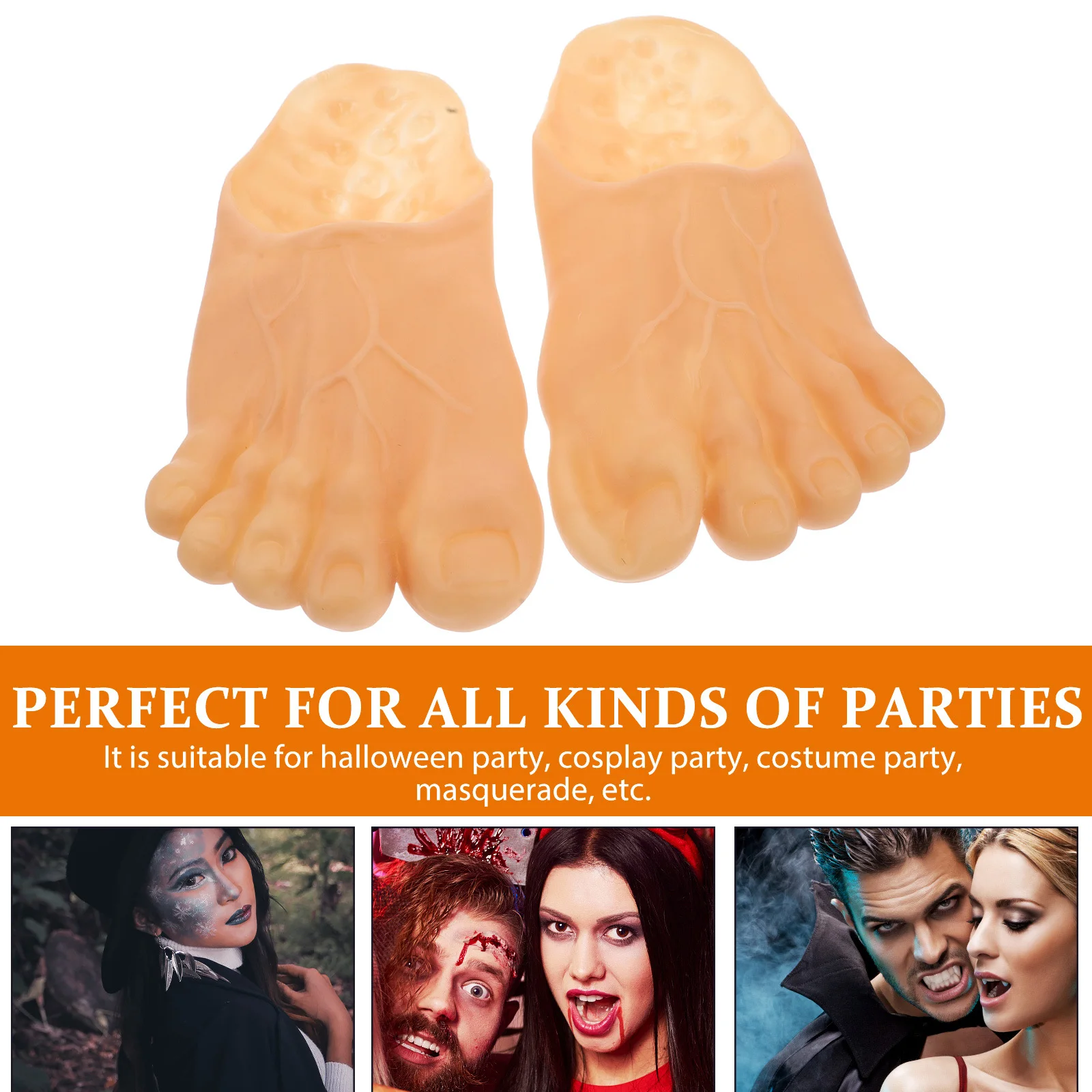 

Slippers Skin Color Random Nail Halloween Props for Costume Party Masquerade Cosplay Supplies Halloween Props