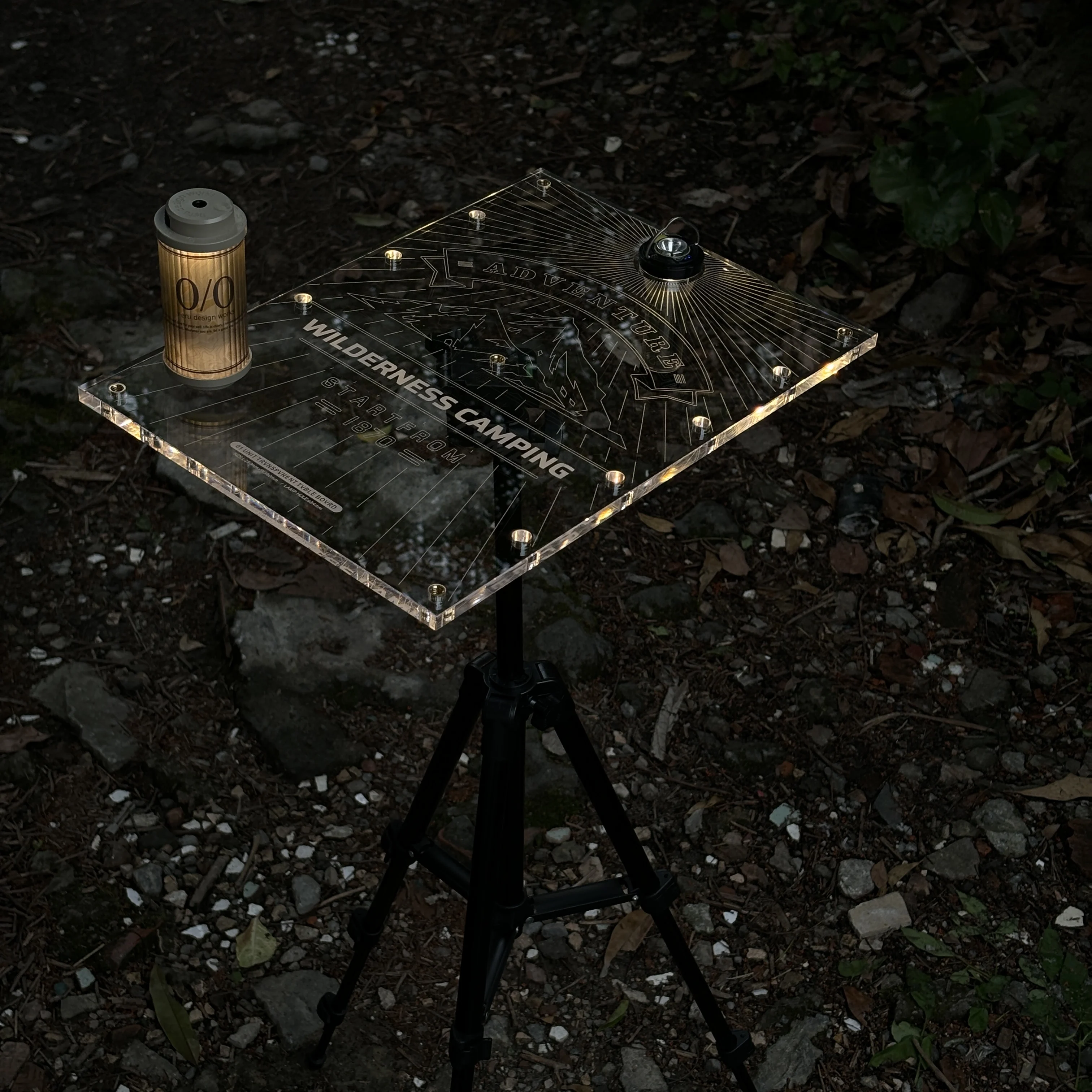0.5/1 Unit Table Board Camping Table Board Can Be Used for Goal Zero Camping Light,Base Has 1/4 Screw Hole for Installing Tripod