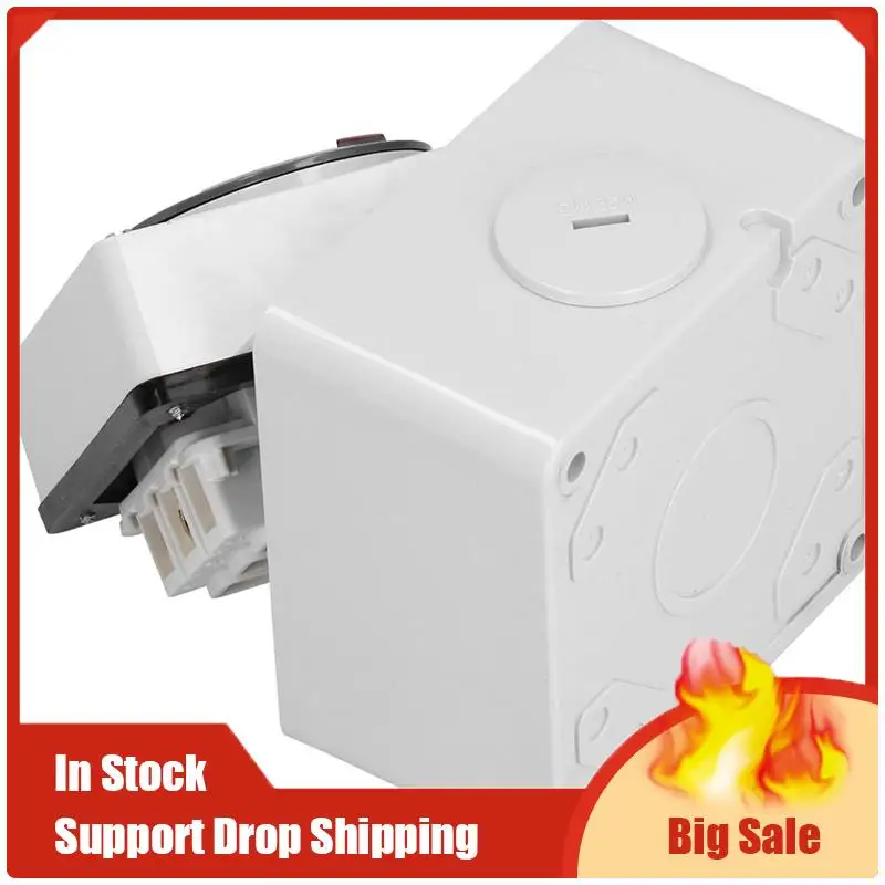 

Top Deals Waterproof Switch Outdoor Power Isolator On-Off Switch Dustproof Rotary Control Switch Socket With Accessories(3P40A)