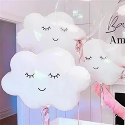 3 stücke weiße Regenbogen wolke Sonne Thema Aluminium folie Ballon Geburtstags feier Hochzeits dekoration Aluminium folie Ballon Baby party