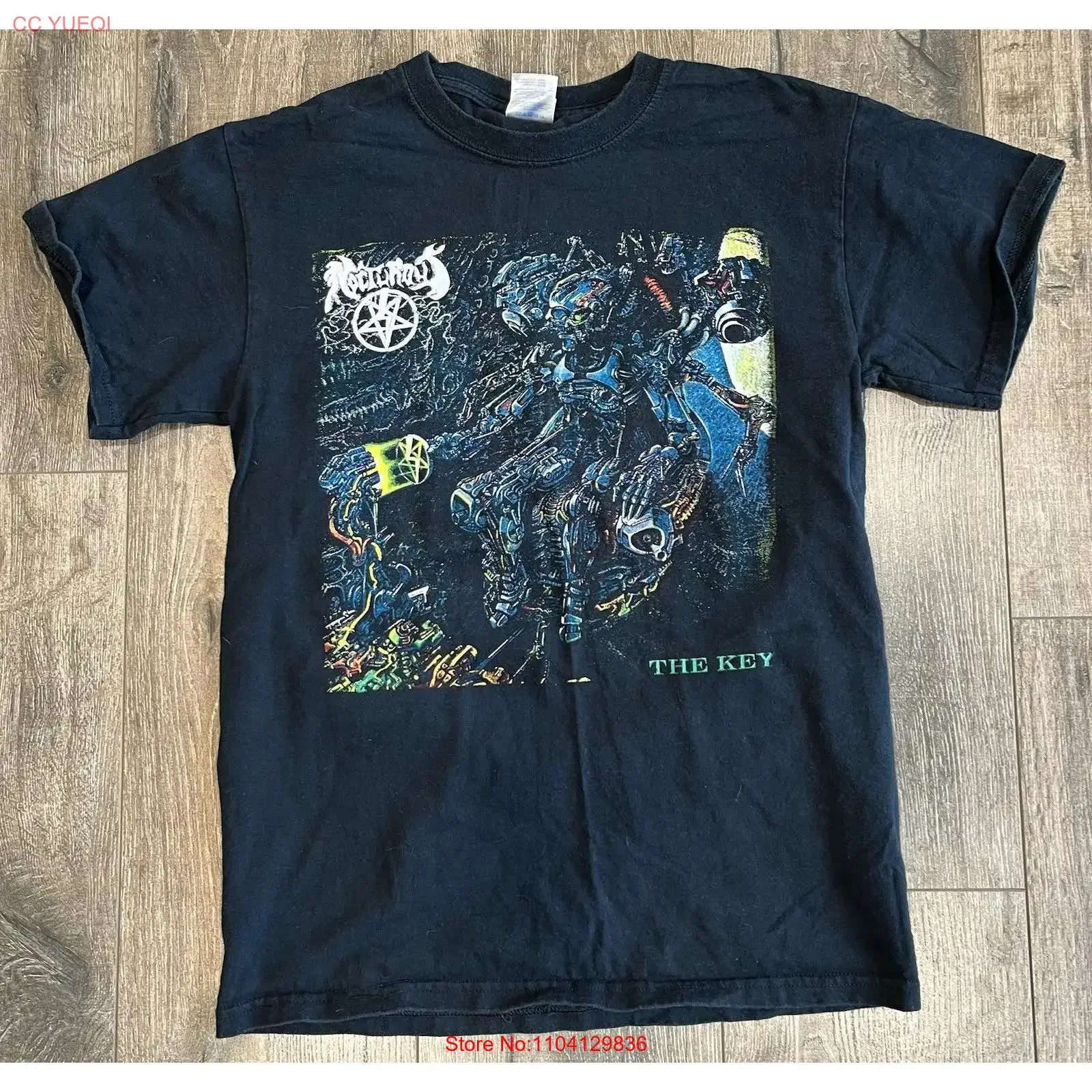 Vintage Y2K 00s Nocturnus The Key Album Band Concert Tour Small Metal T Shirt vintage Washed Soft Casual Stretched homme