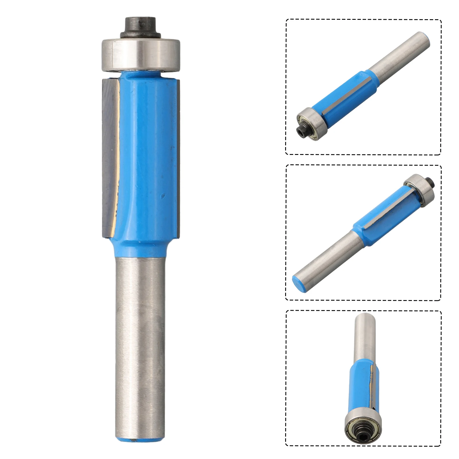 1/2Pcs 8MM 6.35MM Shank Double Bearing Flush Trim Bit Router Bit Woodworking Milling Cutter For Wood Bit Face Mill