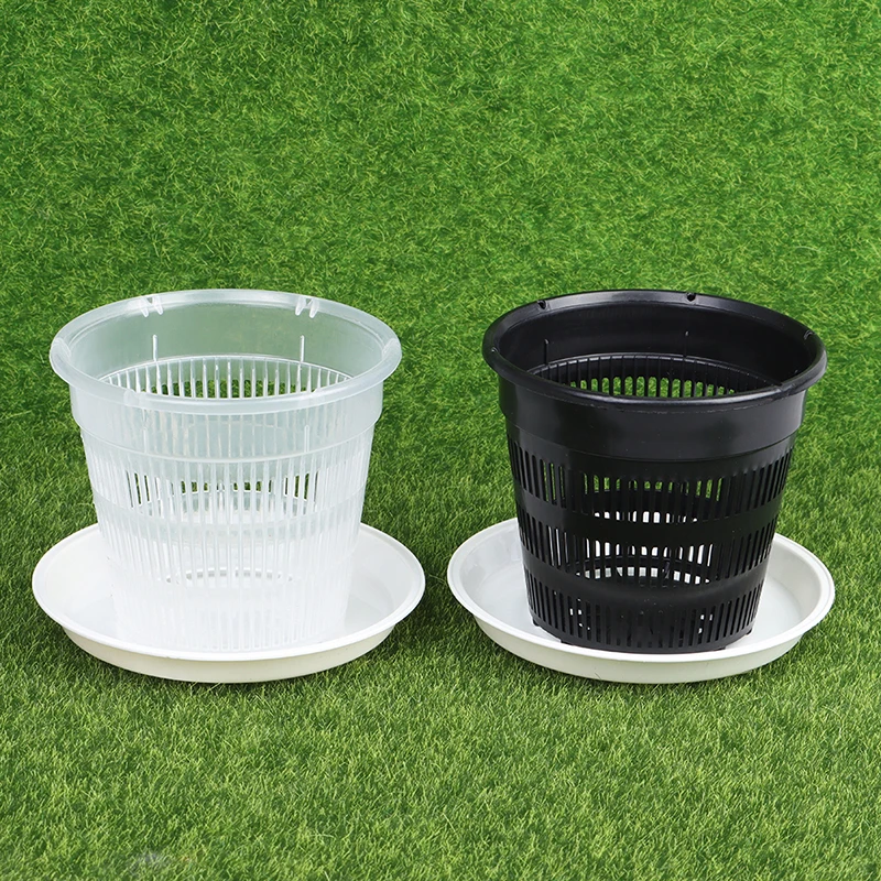 11cm/14cm Root Control Transparent Flower Pot For Phalaenopsis Orchid Cattleya Planting With Stomata Home Decor