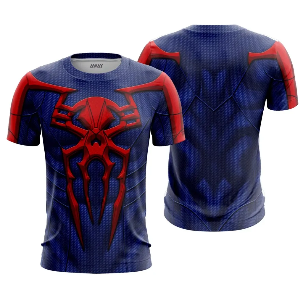 Parent‑child Spider Hero Graphic T‑Shirt,Red‑Blue 3D Printed Jersey,Polyester Short Sleeve Tops for Family Matching Outfits