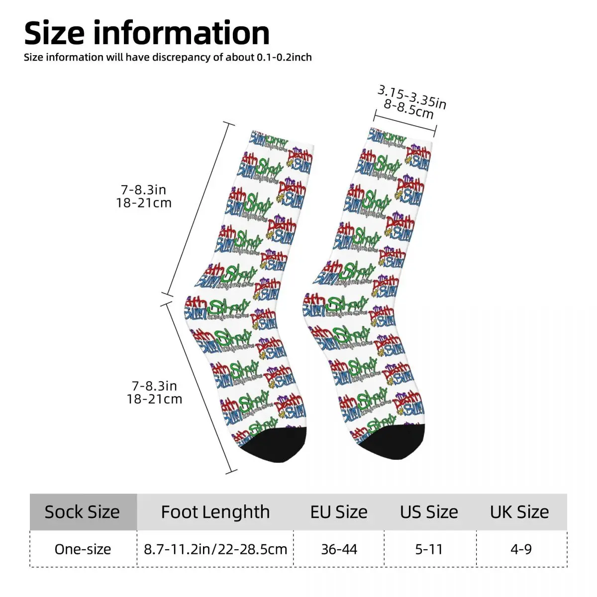 Eminem The Death Of Slim Shady Socks Vintage Stockings Unisex Men High Quality Outdoor Socks Autumn Printed Non Skid Socks