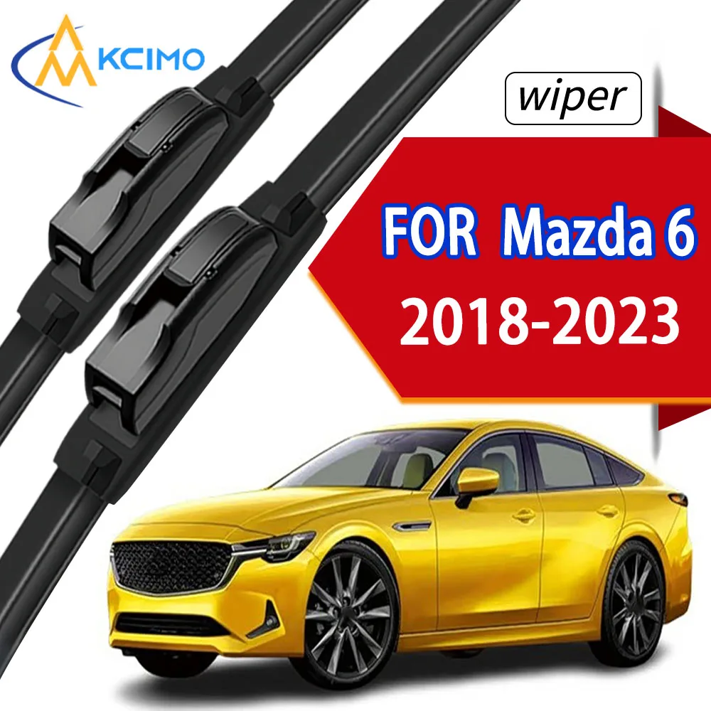 

2Pcs Front Windshield Wiper Blades For Mazda 6 GJ1 GL 2018-2023 High Quality Durable Rubber Windscreen Wipers Accessories