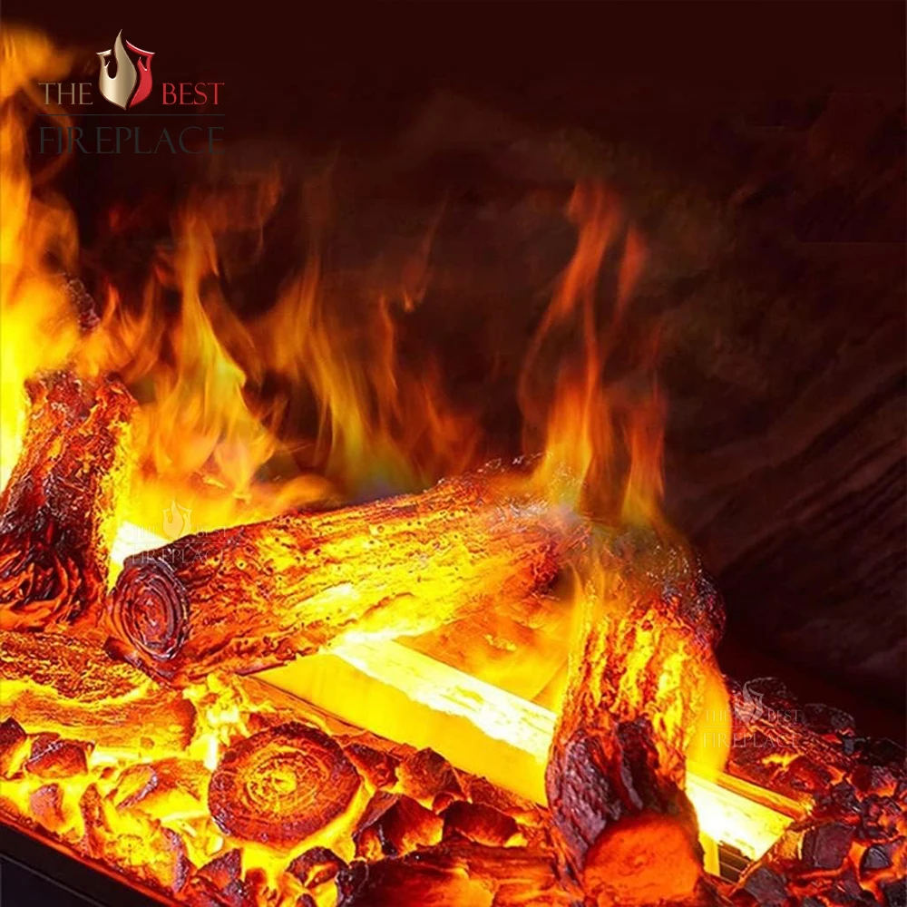 Lareira Elétrica com 3D Atomized Wood Burning, Faux Lareira, Steam Mist, Inserir Fire Place, App Control, Novo, 2000mm